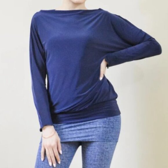 Navy Explore More Sweatshirt Top by Canadian Designer Diane Kroe - Picture 1 of 4